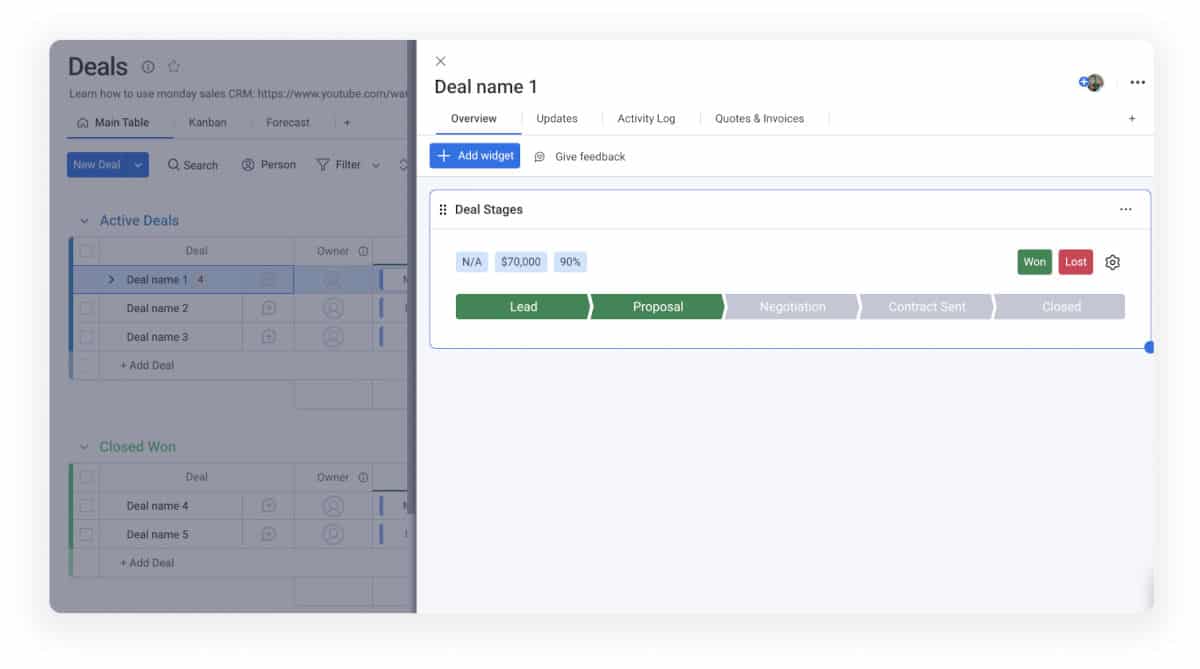 Monday sales crm sales pipeline widget monday sales crm sales pipeline widget